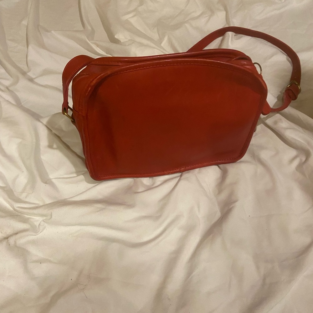 Vintage Coach Bag Small Shoulder Red